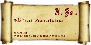 Mérai Zseraldina névjegykártya